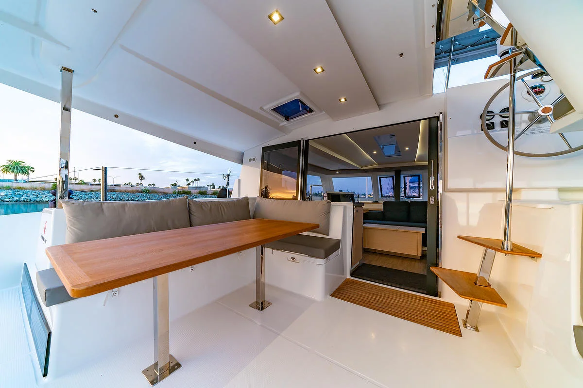 Ocean Spirit 2 (Fountaine Pajot Lucia 40) at San Diego - cockpit