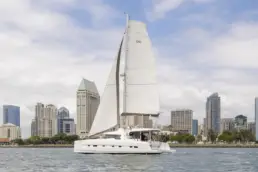 Gigspace (Bali 4.3) at Marina del Rey - under sail
